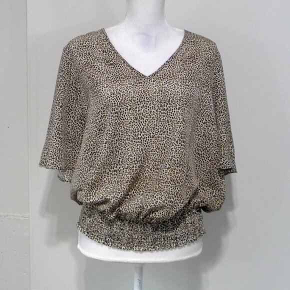 Michael Kors Cheetah Print Blouse 1X - Picture 1 of 7